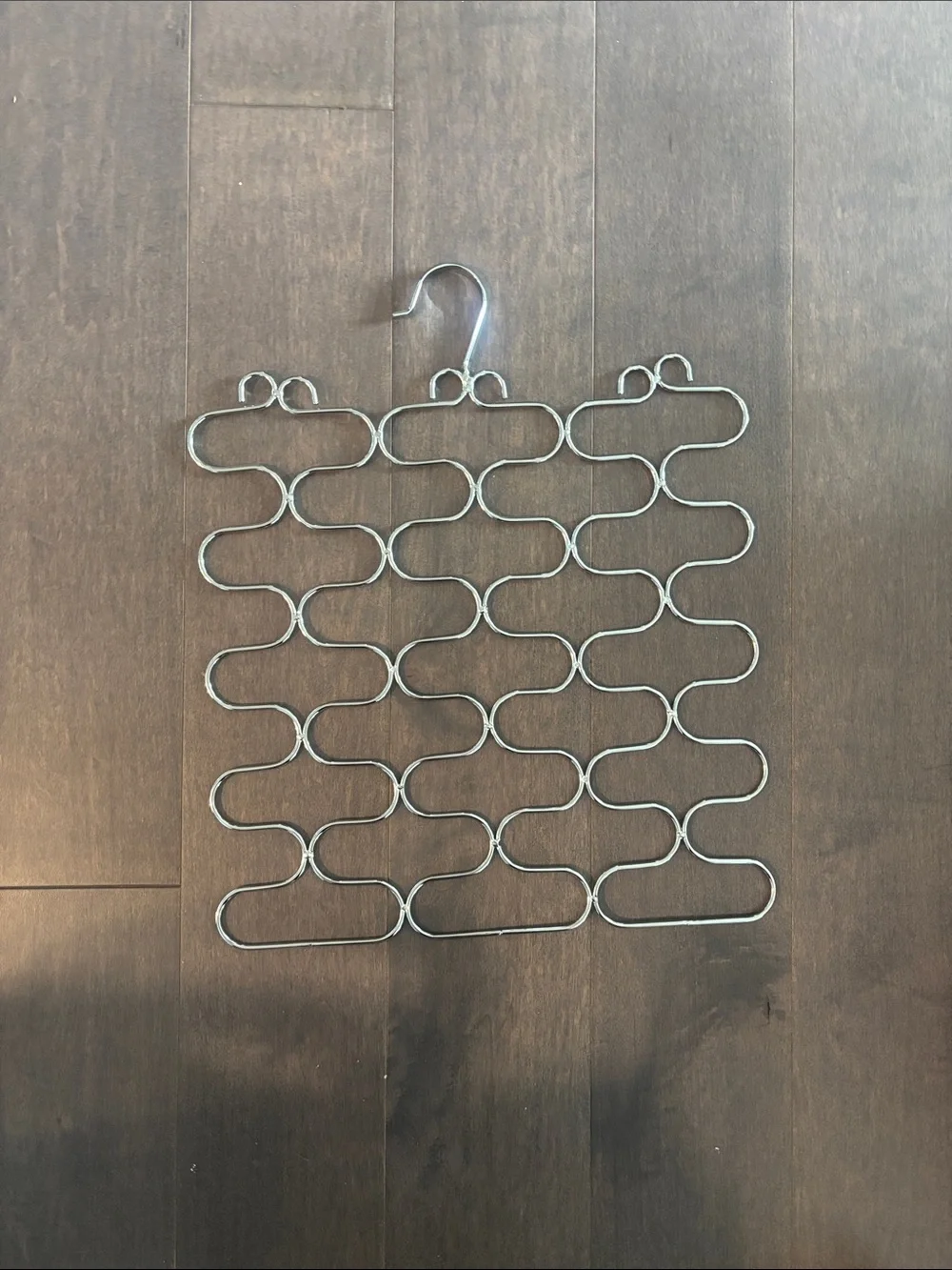 Hanging Scarf Silver Multi loop Organizer